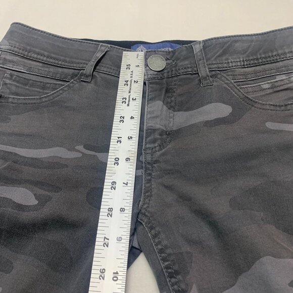 Democracy Camo Jeans Womens Size 4 Grey Skinny Ab Technology Zipper Accent - Picture 7 of 9